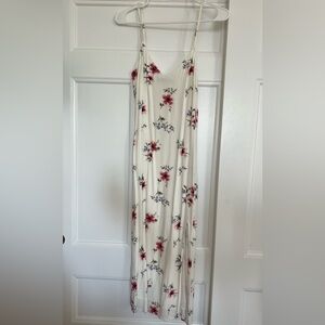 A&F white floral midi dress (xs tall)